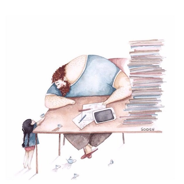 Ilustradora retrata o amor, e a ligação única, entre pai e filha