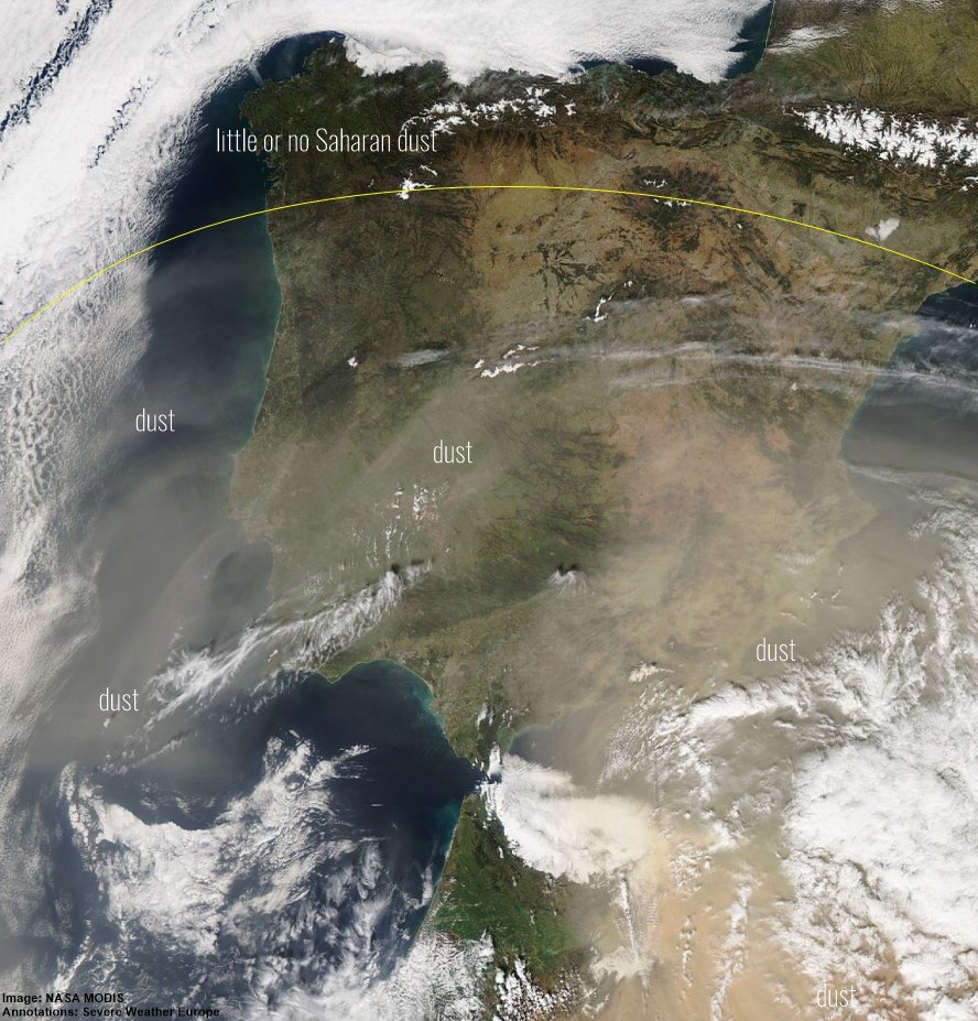 Portugal está ser afectado por nuvem de poeiras do deserto do Saara