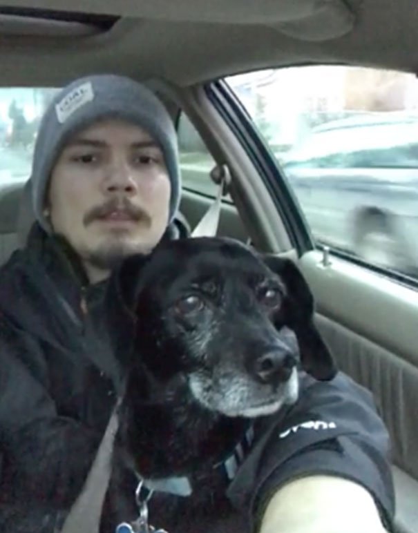 Arriscou perder o emprego para salvar cão que andava perdido na estrada