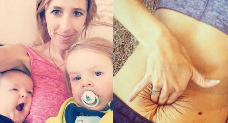Mãe partilha foto depois de ter 2 bebés em 15 meses, e revela algo estranho na barriga