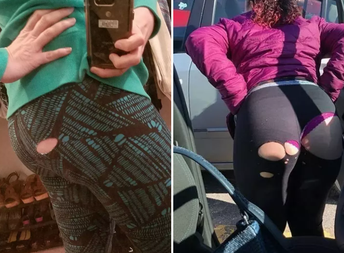Mulheres processam marca de roupa porque estas leggings rasgam-se como papel