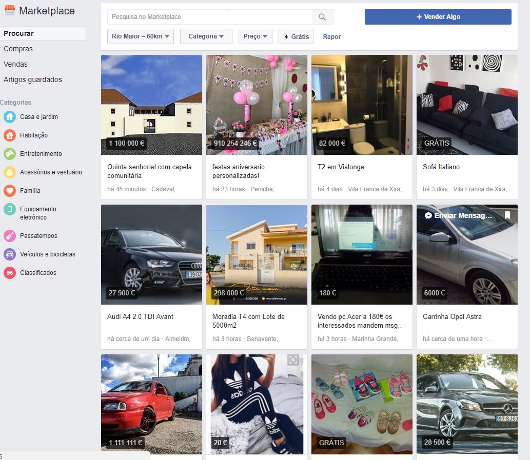 Facebook cria novo espaço e faz concorrência directa ao campeão de vendas OLX