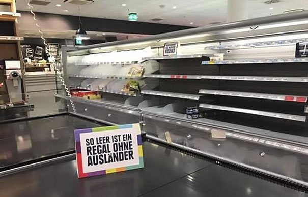 Supermercado retiram produtos importados, para dar lição sobre xenofobia