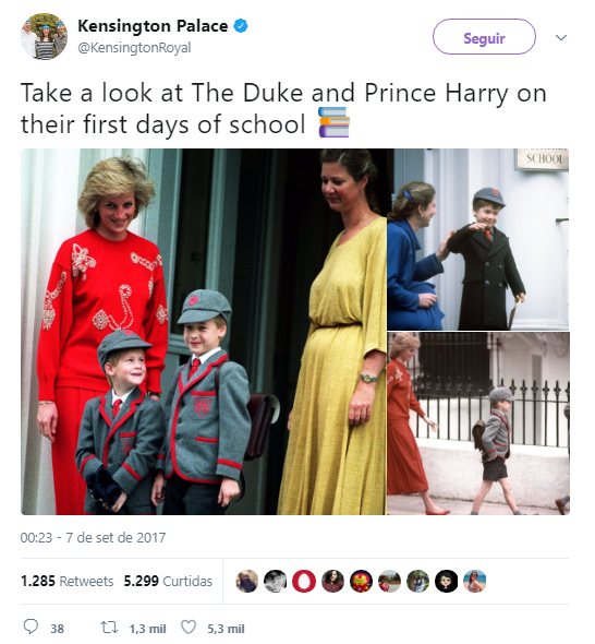 O primeiro dia de escola do Príncipe George
