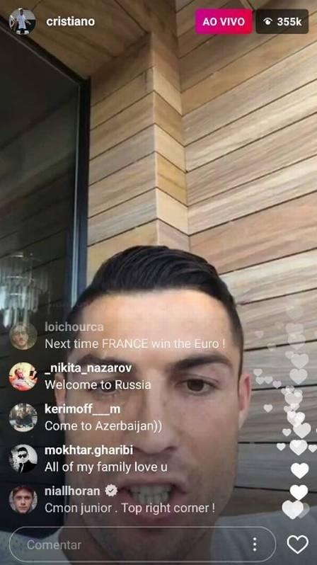 Ronaldo e Georgina revelam nome da filha em directo no Instagram
