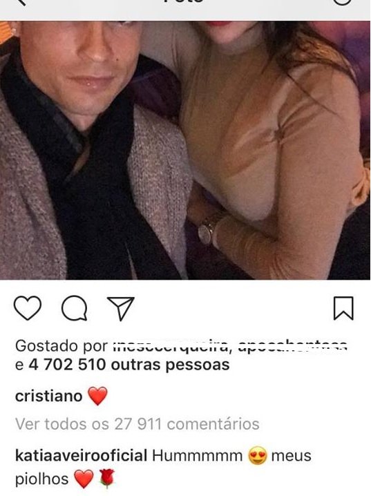 Cristiano partilha foto com Georgina num momento a dois
