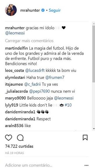 Afinal, a conta de Instagram do filho de Ronaldo era falsa, e já foi encerrada
