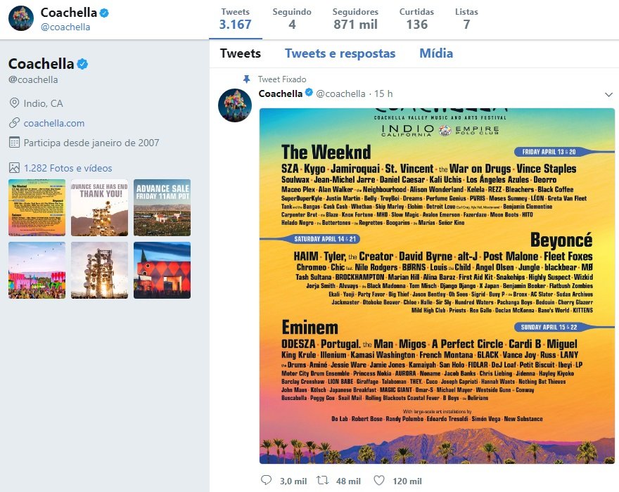 Revelado cartaz do Festival Coachella para este ano