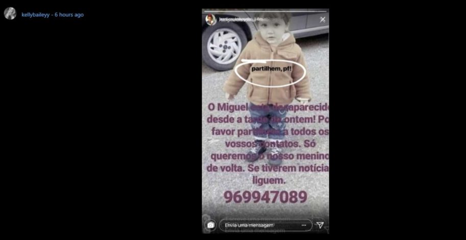Várias celebridades enganadas com &#8220;apelo&#8221; falso de criança &#8220;desaparecida&#8221; em Lisboa