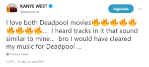 Kanye West mostra-se fã de &#8220;Deadpool&#8221; e quer uma música sua no próximo filme