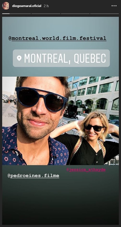 Jessica Athayde acompanha Diogo Amaral em Montreal: &#8220;Não entro no filme mas vim ver o miúdo pôr um fato todo bonito&#8221;