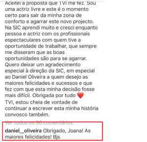 Joana Ribeiro vai deixar a SIC: &#8220;Aceitei a proposta que TVI me fez&#8230;&#8221;