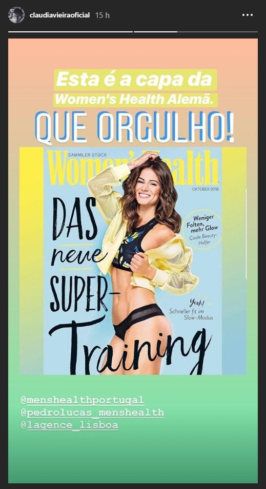 Cláudia Vieira faz a capa da Women&#8217;s Health alemã