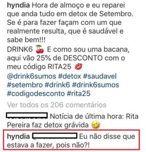 Grávida, Rita Pereira é acusada de fazer dieta detox. A atriz já respondeu