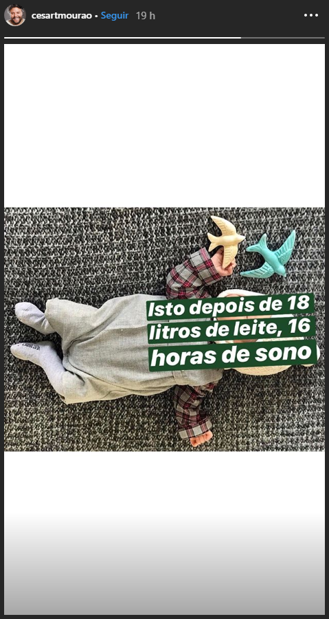 César Mourão partilha nova foto do filho recém-nascido