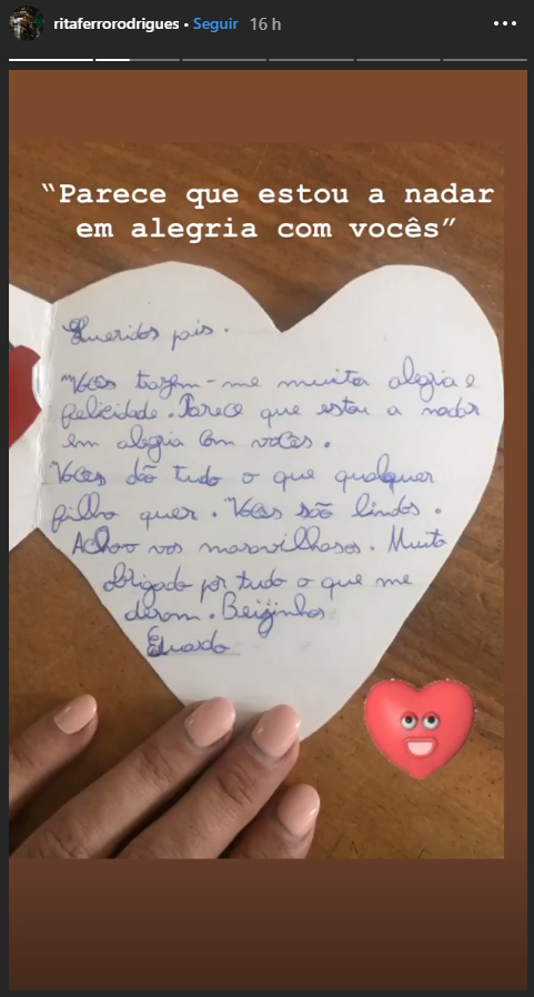 Filho de Rita Ferro Rodrigues escreve carta à mãe e deixa-a completamente &#8220;derretida&#8221;
