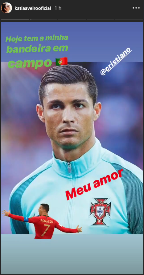 Em dia de jogo, Katia Aveiro deixa mensagem a Cristiano Ronaldo