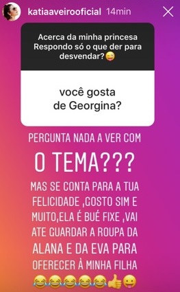 &#8220;Gostas da Georgina?&#8221;: Katia Aveiro responde a seguidor nas redes sociais