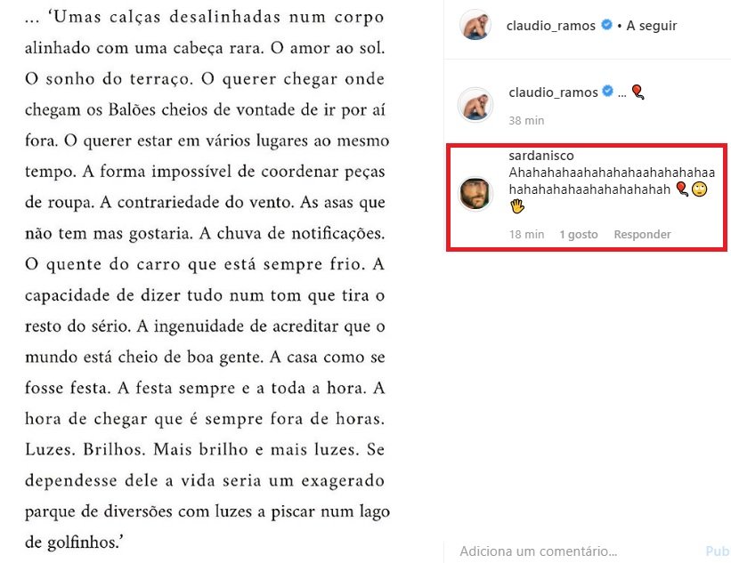 A reação do namorado de Cláudio Ramos à mensagem de parabéns: &#8220;A cereja no topo do bolo&#8230;&#8221;