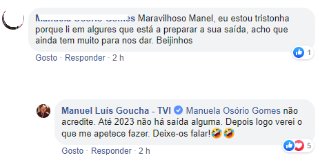 &#8220;Li algures que está a preparar a sua saída&#8230;&#8221;: Manuel Luís Goucha responde a comentário de fã