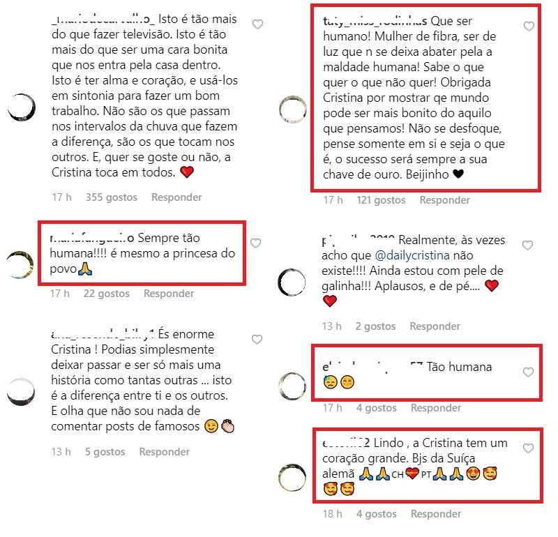 &#8220;Tu és muito humana&#8230;tens um coração grande&#8230;&#8221;: Cristina Ferreira elogiada pelos fãs nas redes sociais