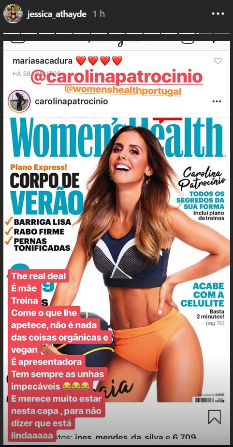 Carolina Patrocínio faz capa da “Women’s Health” e é elogiada: &#8220;Deve ser a capa com menos Photoshop de todos os tempos&#8230;.&#8221;