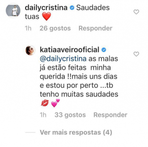 Cristina Ferreira troca mensagens de carinho com Katia Aveiro: &#8220;Saudades tuas&#8230;&#8221;