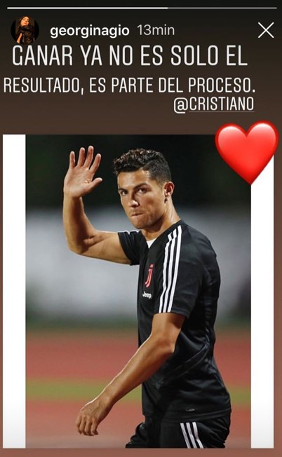 Georgina Rodríguez deixa mensagem especial a Cristiano Ronaldo
