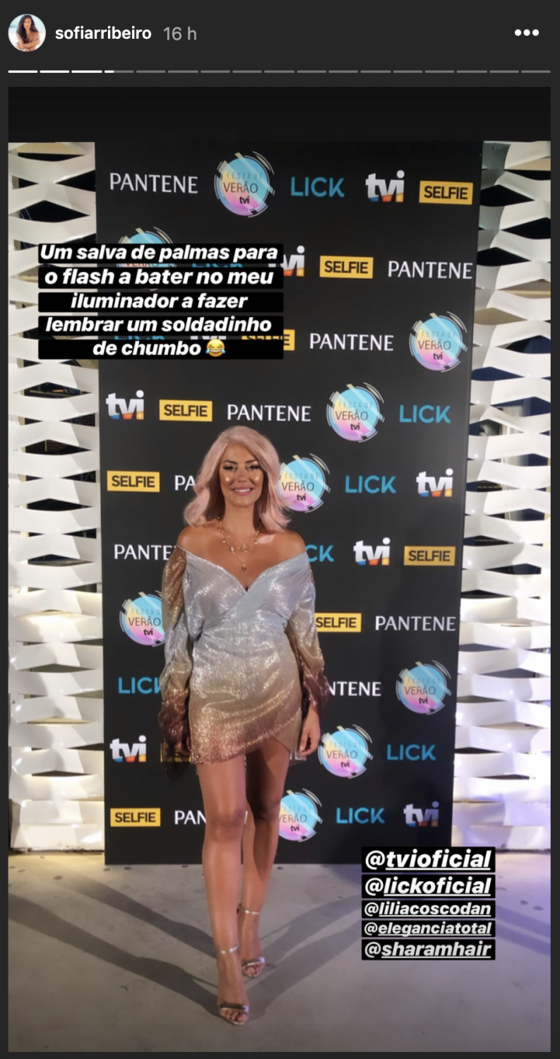 Sofia Ribeiro justifica a escolha do seu look para a festa de verão da TVI