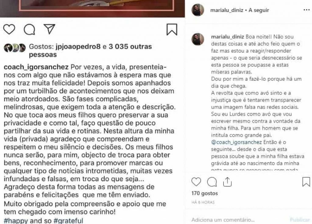 Mãe de Joana Diniz ataca o pai da neta: &#8220;Nem uma chucha levou para a menina&#8230;&#8221;
