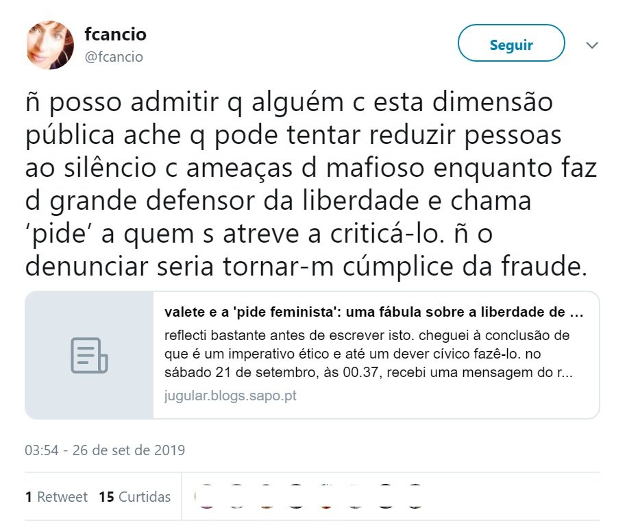 Fernanda Câncio acusa Valete de a ameaçar: &#8220;Não o denunciar seria tornar-me cúmplice desta fraude&#8221;