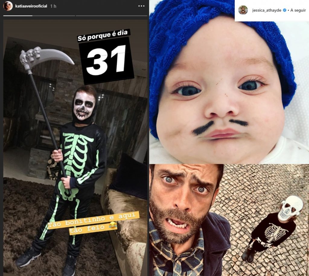 Esqueletos, vampiros, abóboras&#8230; Famosos vestem filhos a rigor para o Halloween