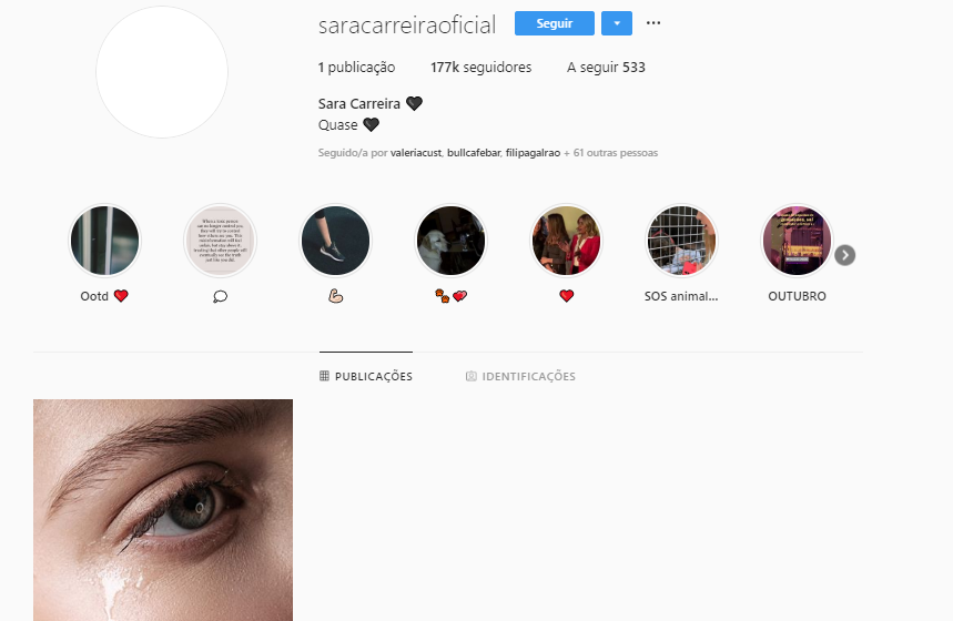 Filha de Tony Carreira apaga todas as publicações do Instagram e deixa fãs preocupados