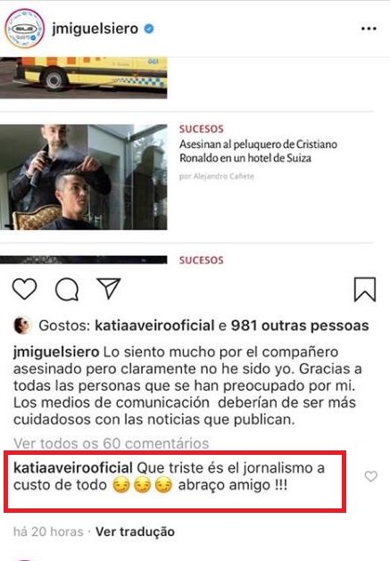 Katia Aveiro arrasa jornal português: &#8220;Aplausos&#8230; pela porcaria que faz todos os dias&#8221;