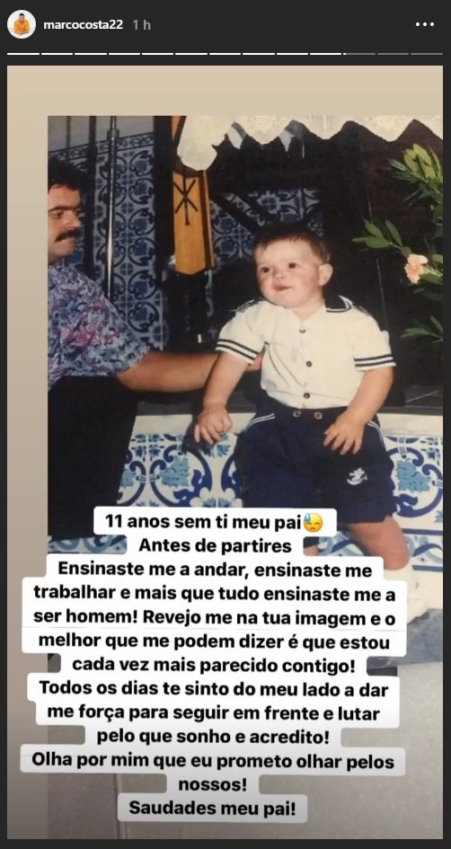 Marco Costa relembra o pai com foto de infância: &#8220;Olha por mim que eu prometo olhar pelos nossos!&#8221;