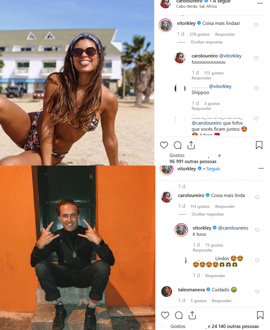 Vitor Kley e Carolina Loureiro confirmam relação com troca de declarações públicas?