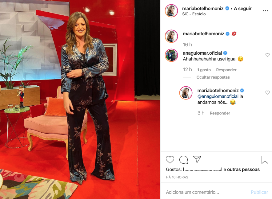 Maria Botelho Moniz usa o mesmo &#8216;modelito&#8217; que Ana Guiomar e a atriz reage