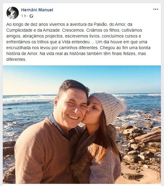 Separação: Hernâni Carvalho anuncia fim de relação com Rita Mendes