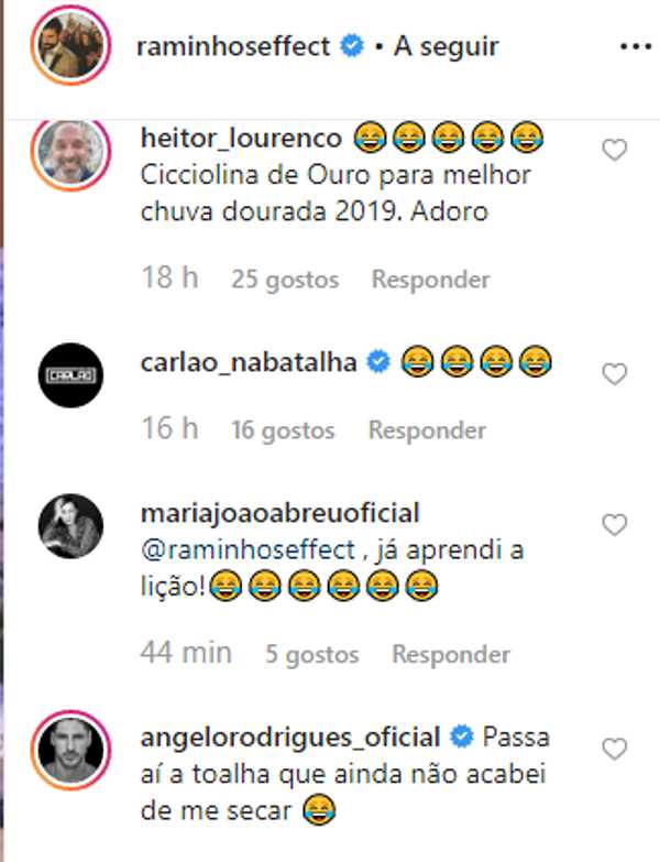 Maria João Abreu já reagiu à piada sobre a &#8220;chuva dourada&#8221; que pediu para Ângelo Rodrigues