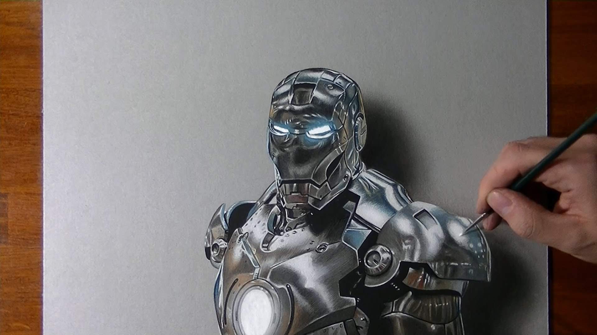 Marcello Barenghi demorou 7 horas a desenhar este Iron Man.