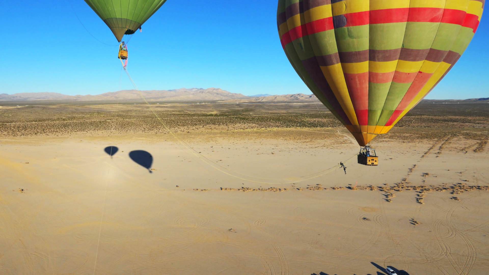 Bungee Jumping de um balão de ar quente&#8230; Fenomenal.