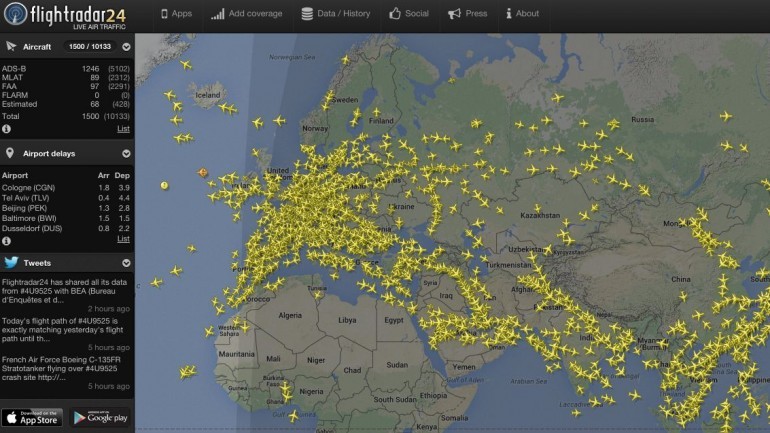 Time-lapse mostra aviões a sobrevoar a Europa durante 38 horas.
