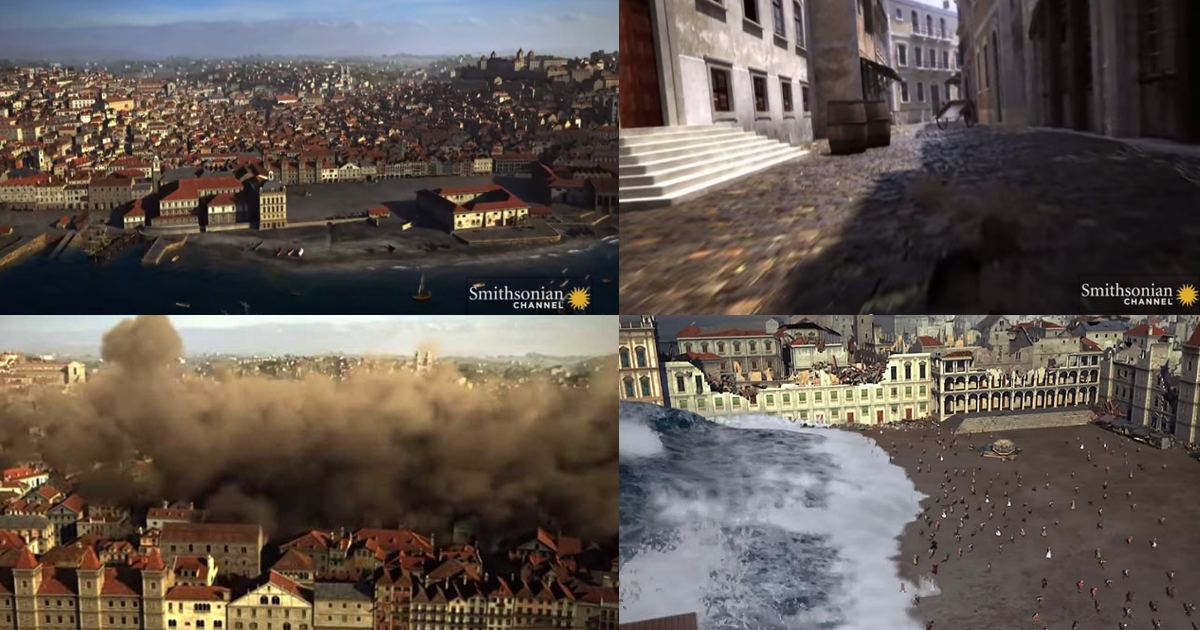 Video com recriação do terramoto de 1755 em Lisboa ficou viral.