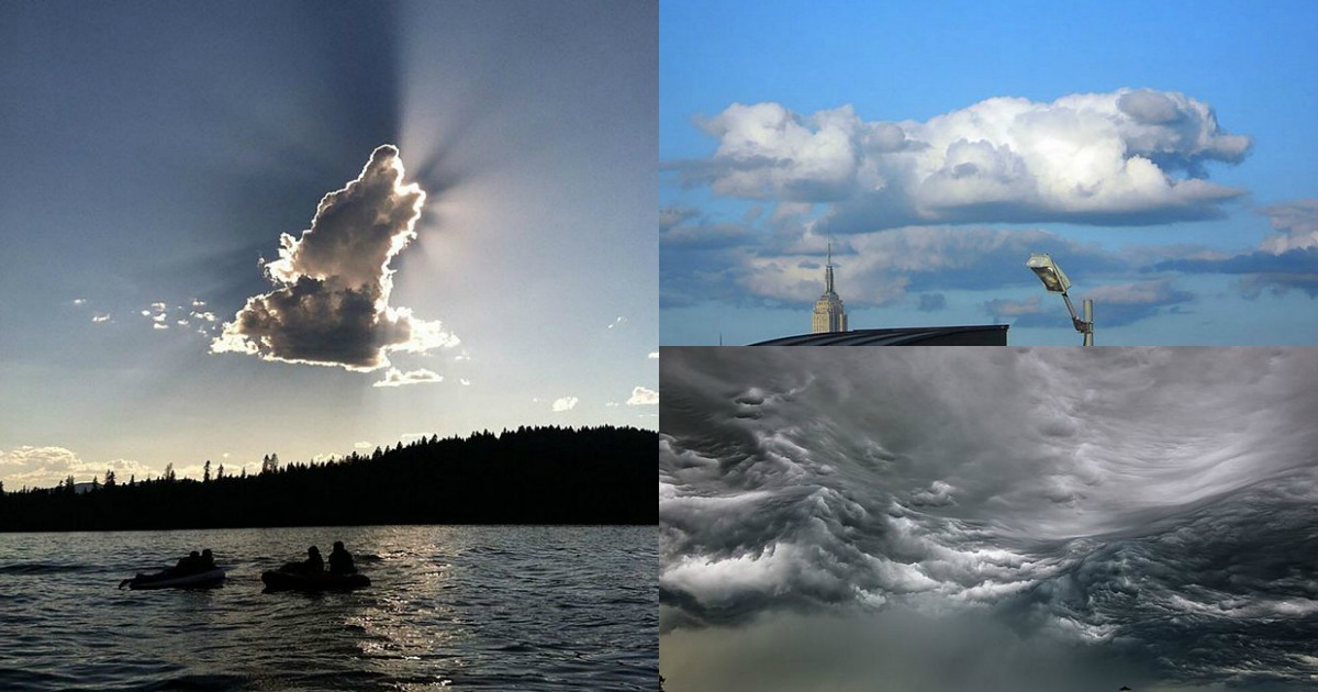 10 fotografias de nuvens, que são obras de arte.