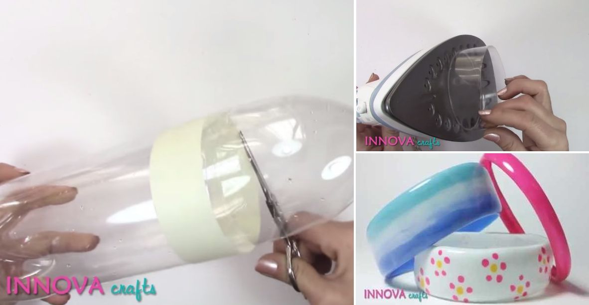 Transformar garrafas de plástico em pulseiras da moda