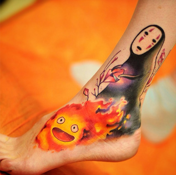 Tatuagens épicas inspiradas nos filmes de Hayao Miyazaki