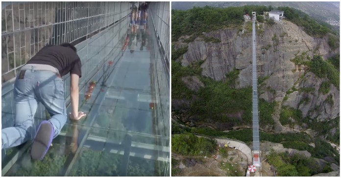 Ponte de vidro na China, só para os muito corajosos