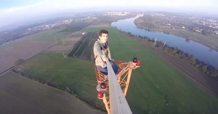Jovem de Braga filma paisagem em torre com 150 metros de altura