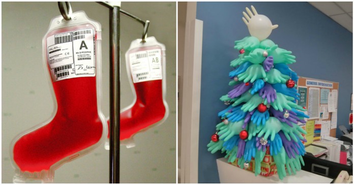 Médicos fazem decoração de natal no hospital de forma bem criativa