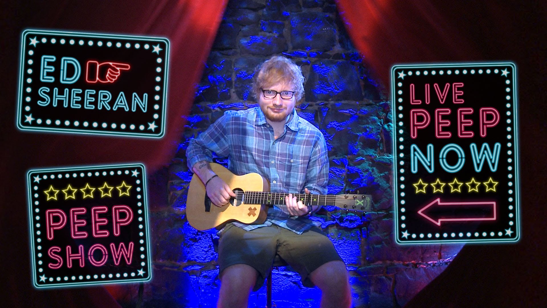 Ed Sheeran faz concerto em &#8220;peep show&#8221; por apenas 1,80€